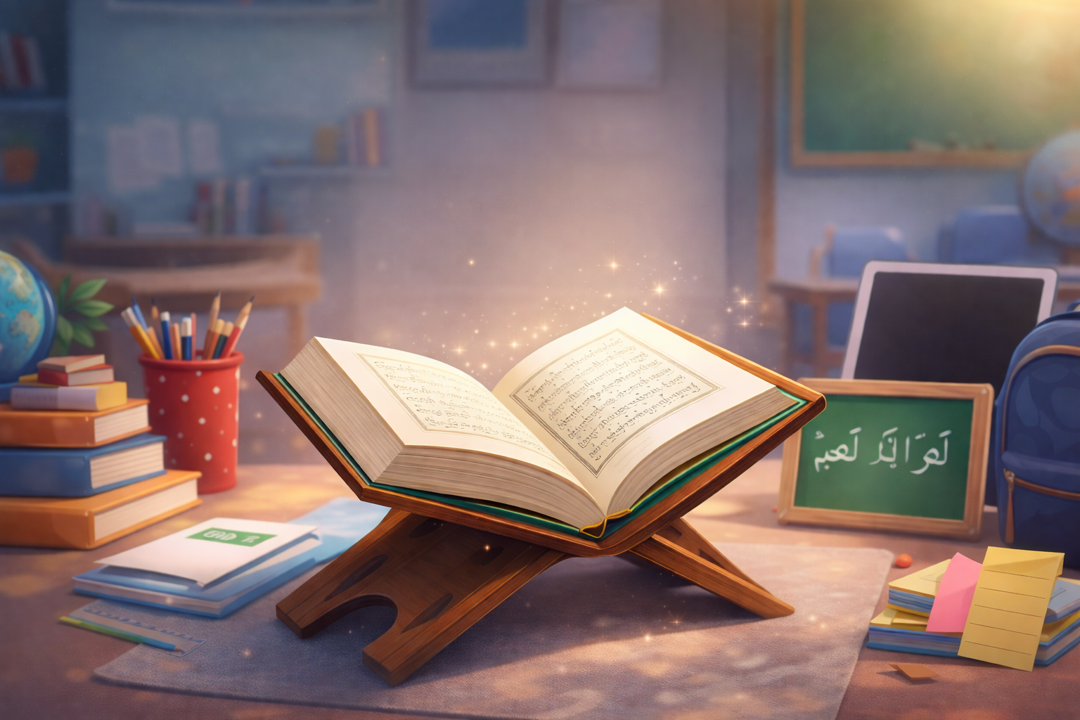 School campus and students